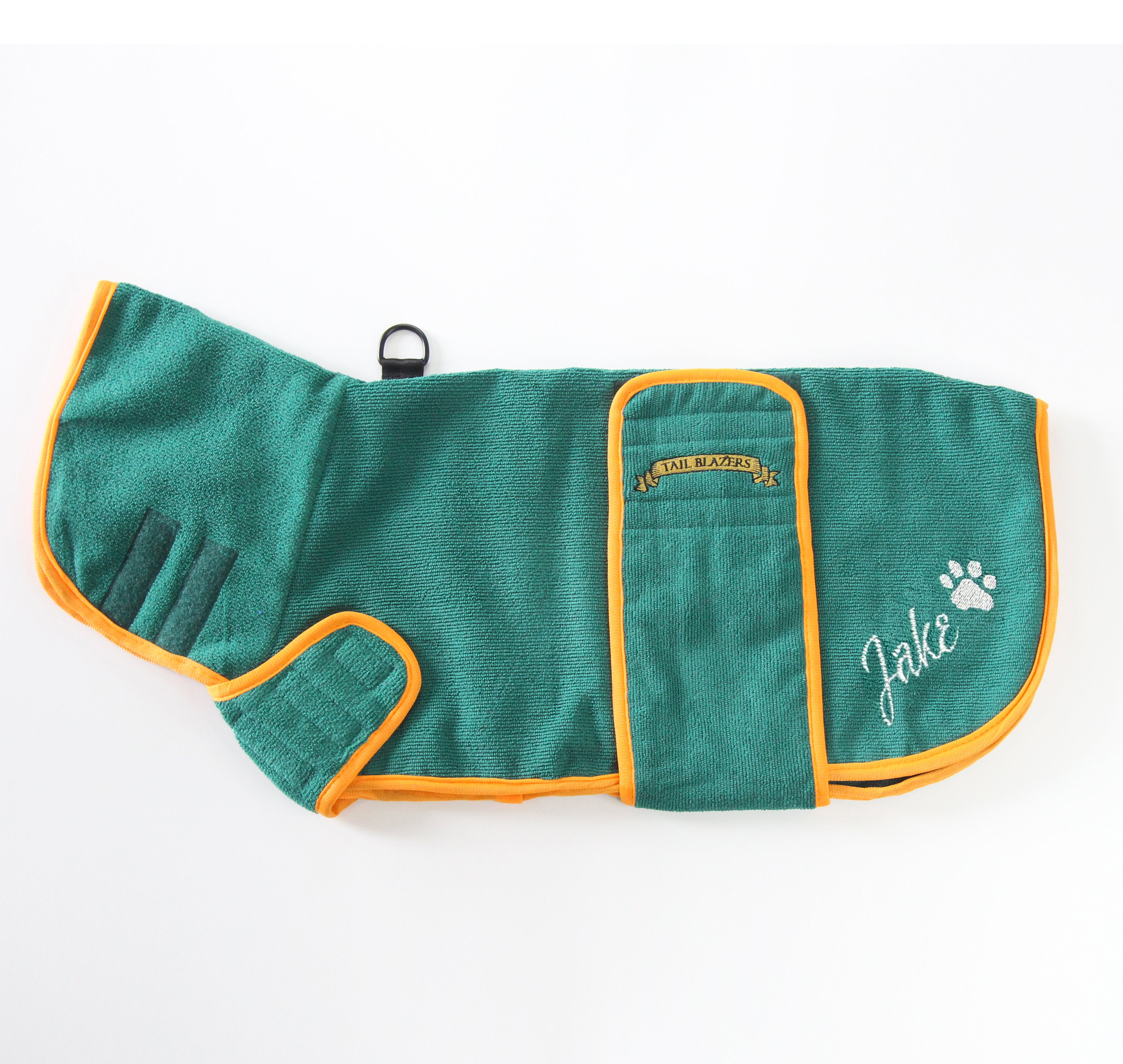 Dog drying coat with embroidery name