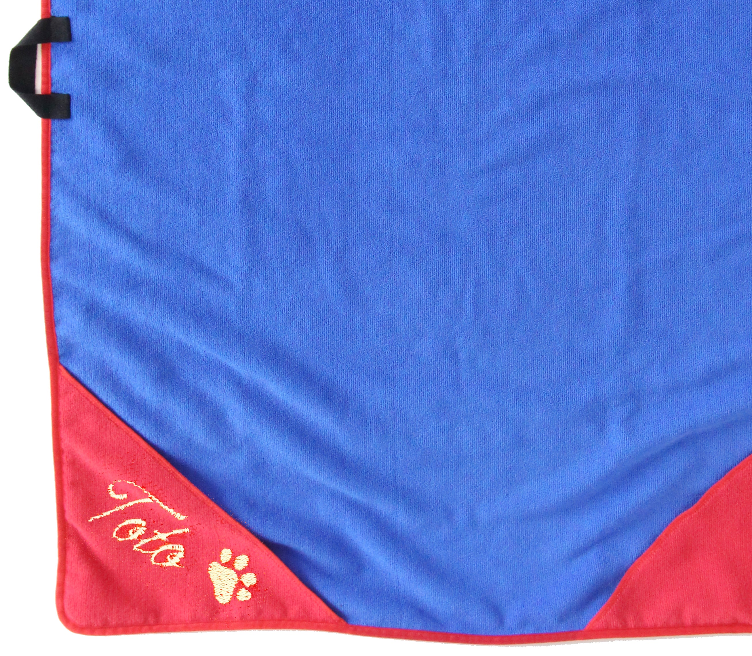Dog towel with embroidery name