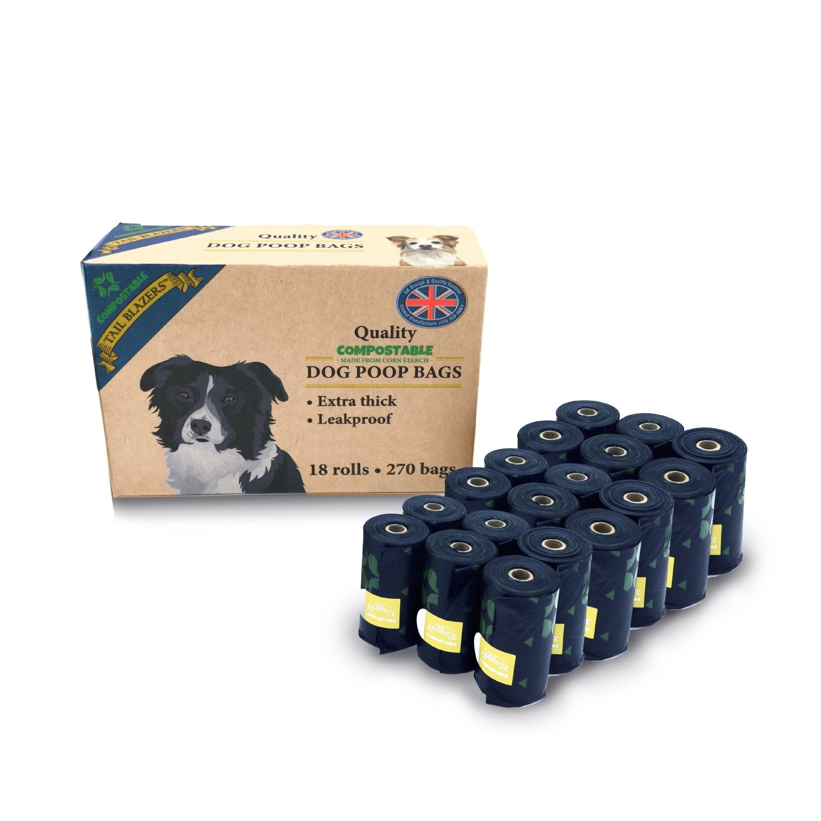 Product image of dog poop bags box with rolls