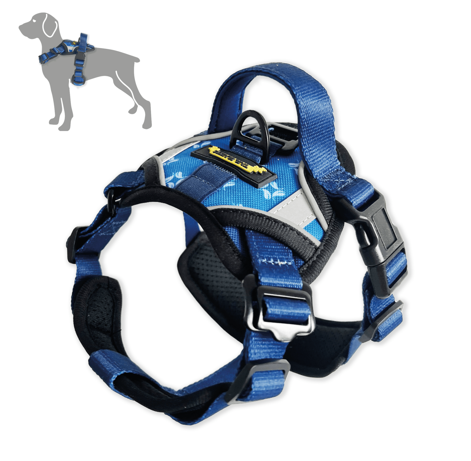 Product image of a no pull dog harness on white background