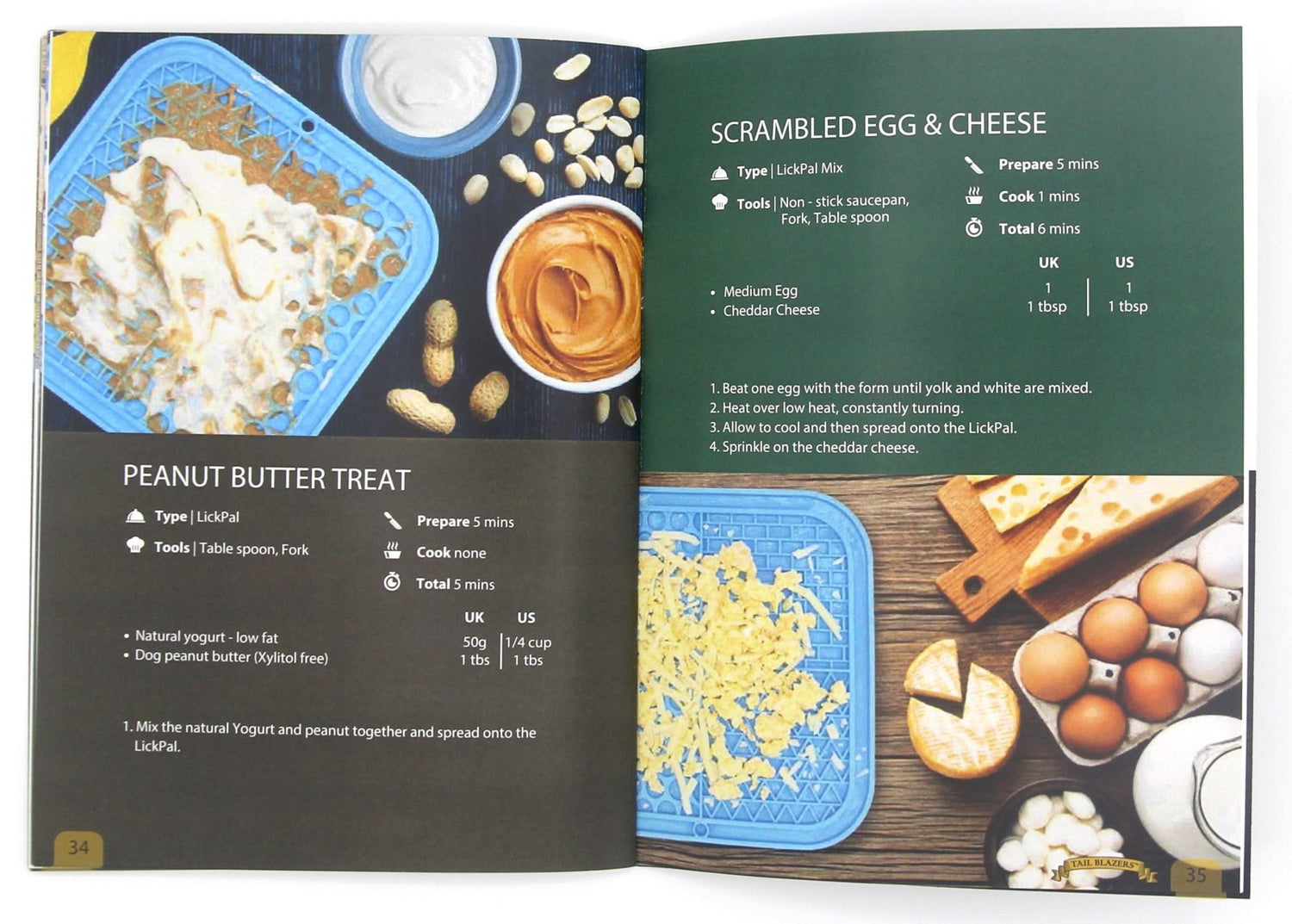 Open up a dog healthy meal food mat recipe book