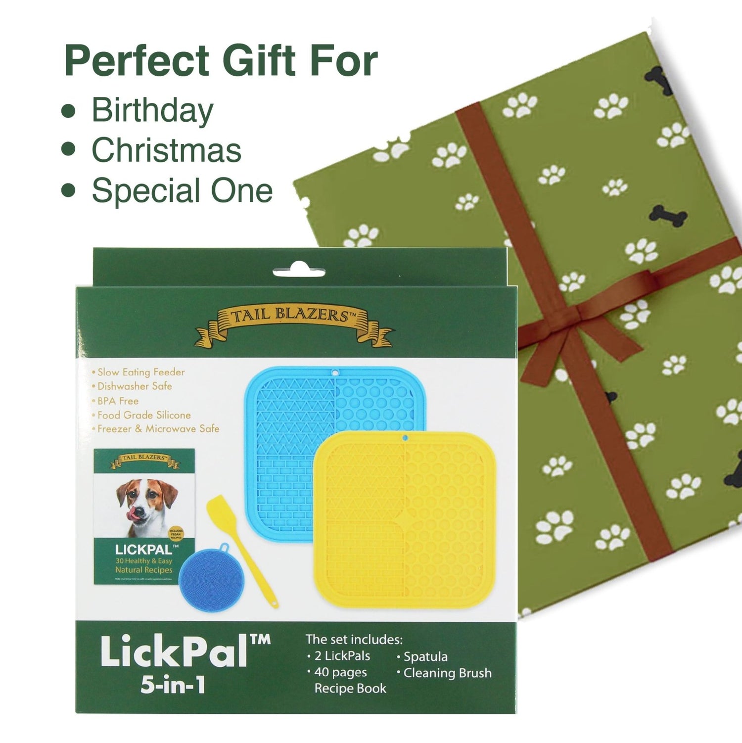 Lickpal box with gift wrap image on the side